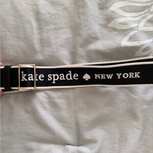 Kate Spade Black and White Logo Belt